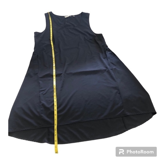 Orvis Woman’s Navy LagenLook Sleeveless Hi-Low A-Line Dress Size XL - Picture 11 of 11